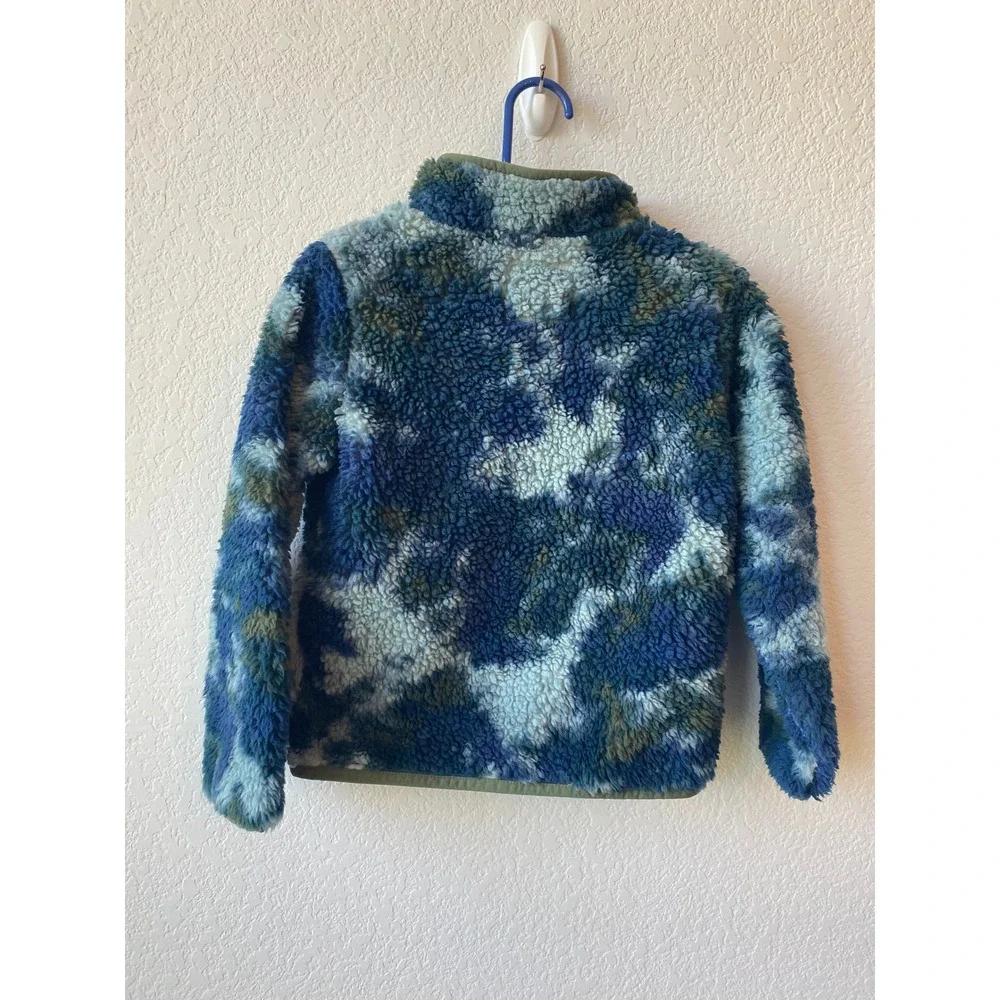 OshKosh B'gosh Kids Camo Sherpa Fleece Full Zip Jacket Size 4T Blue